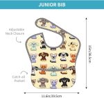 AVULZGD Waterproof Baby Bibs for Boy Girls Toddler Drool Eating With Food Catcher 6-18 Months - Image 4